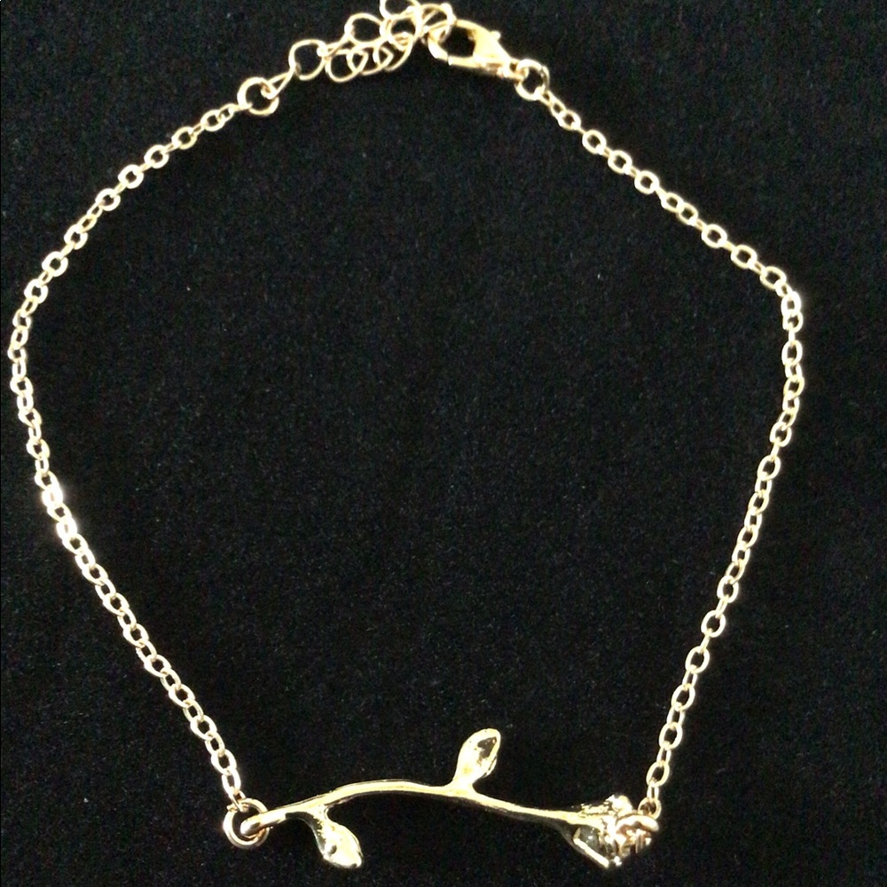 Rose ankle bracelet